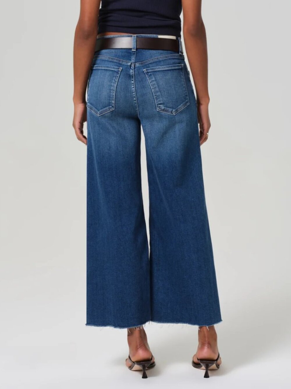 NWOT $248 CITIZENS OF HUMANITY LYRA WIDE LEG CROP RAW HEM JEANS#2 IN AMBRY W27 - Picture 2 of 10